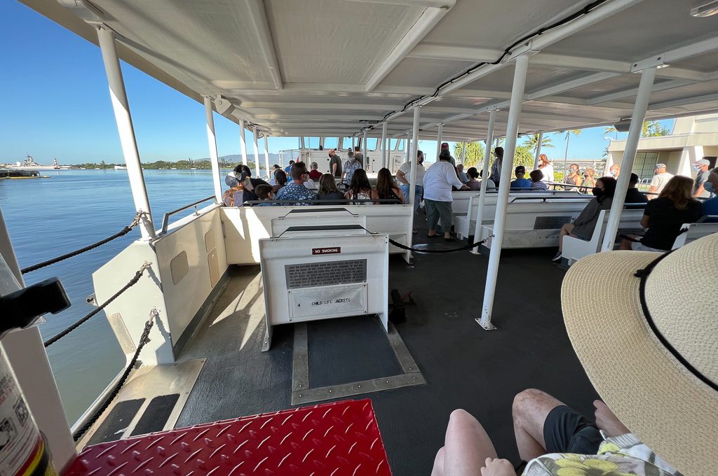 USS Arizona memorial boat seats