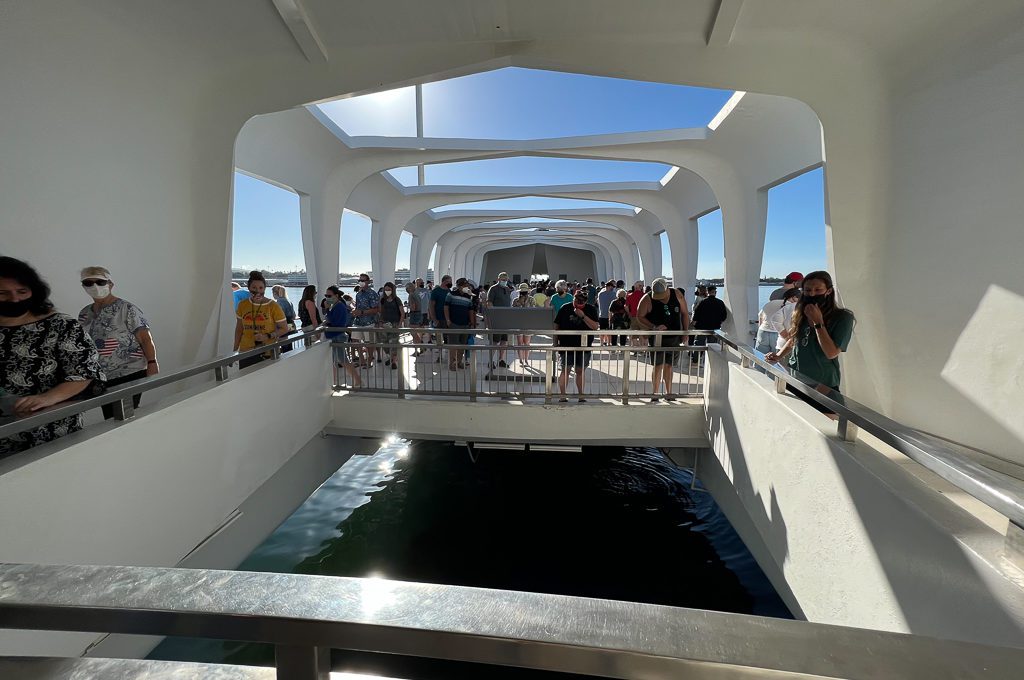 USS Arizona memorial viewing well