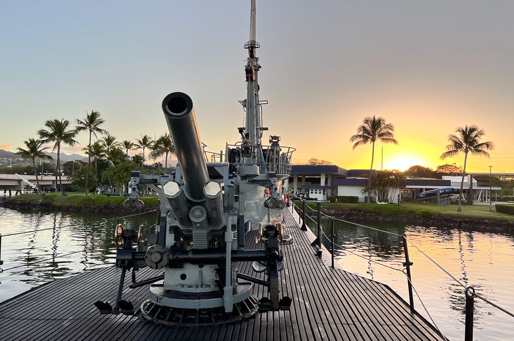 USS Bowfin main deck gun
