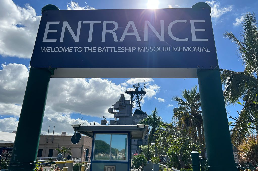 USS Missouri entrance