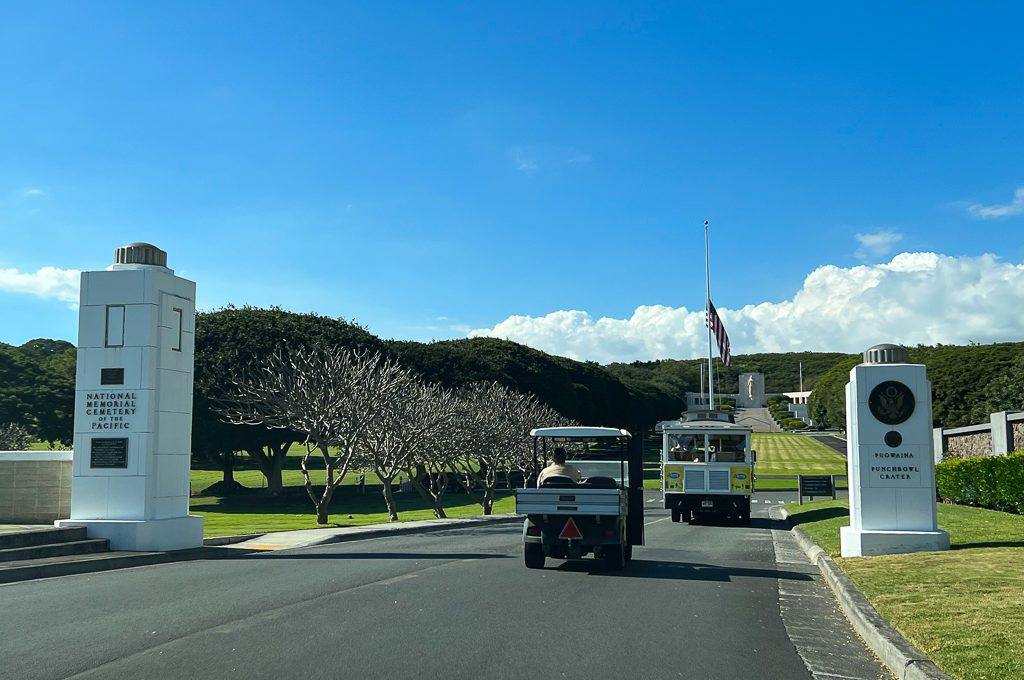 Punchbowl National Memorial Cemetery of the Pacific entrance