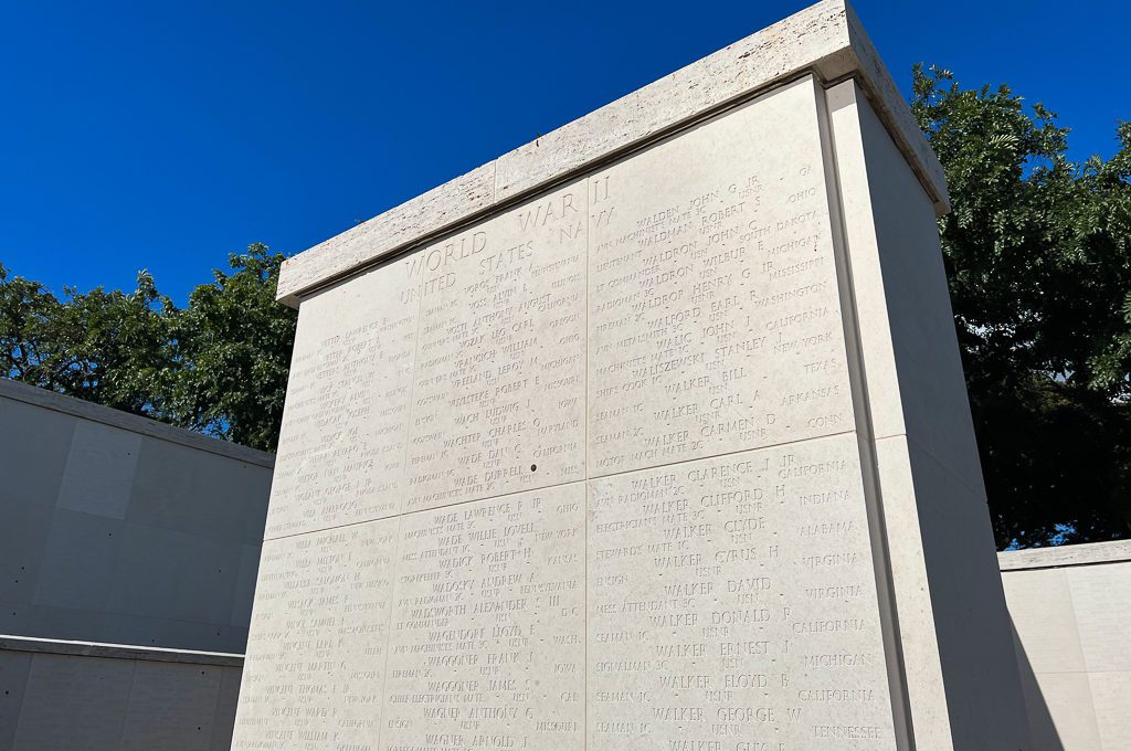 Honolulu Memorial missing in action names