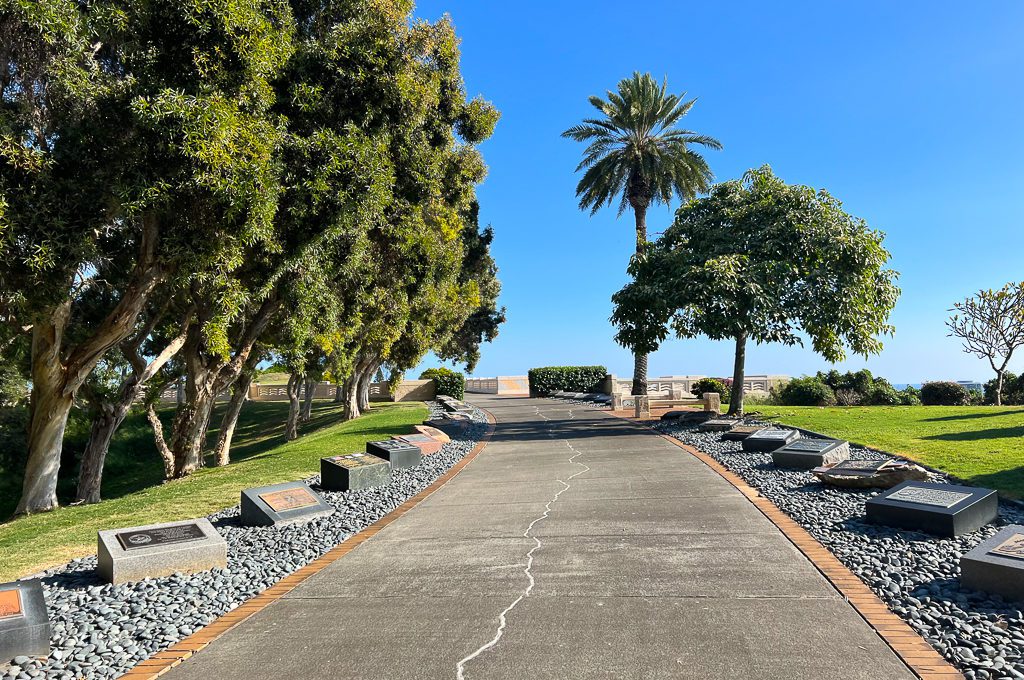 Punchbowl National Memorial Cemetery of the Pacific memorial walkway