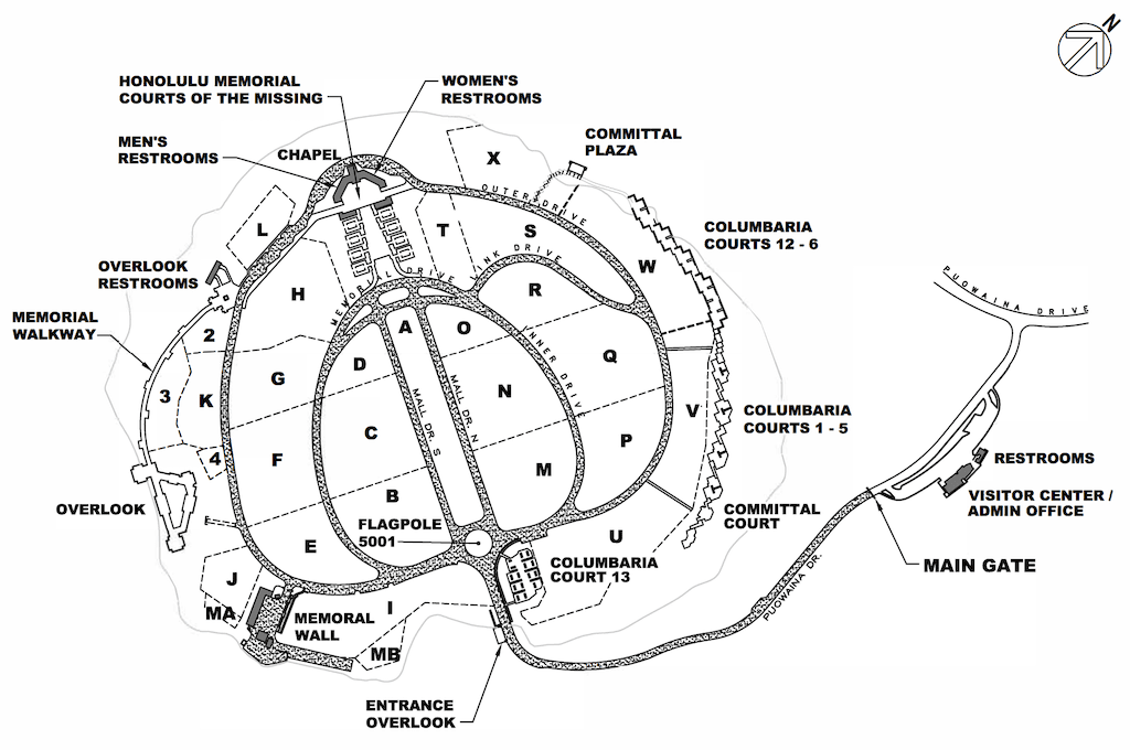 Punchbowl Cemetery map