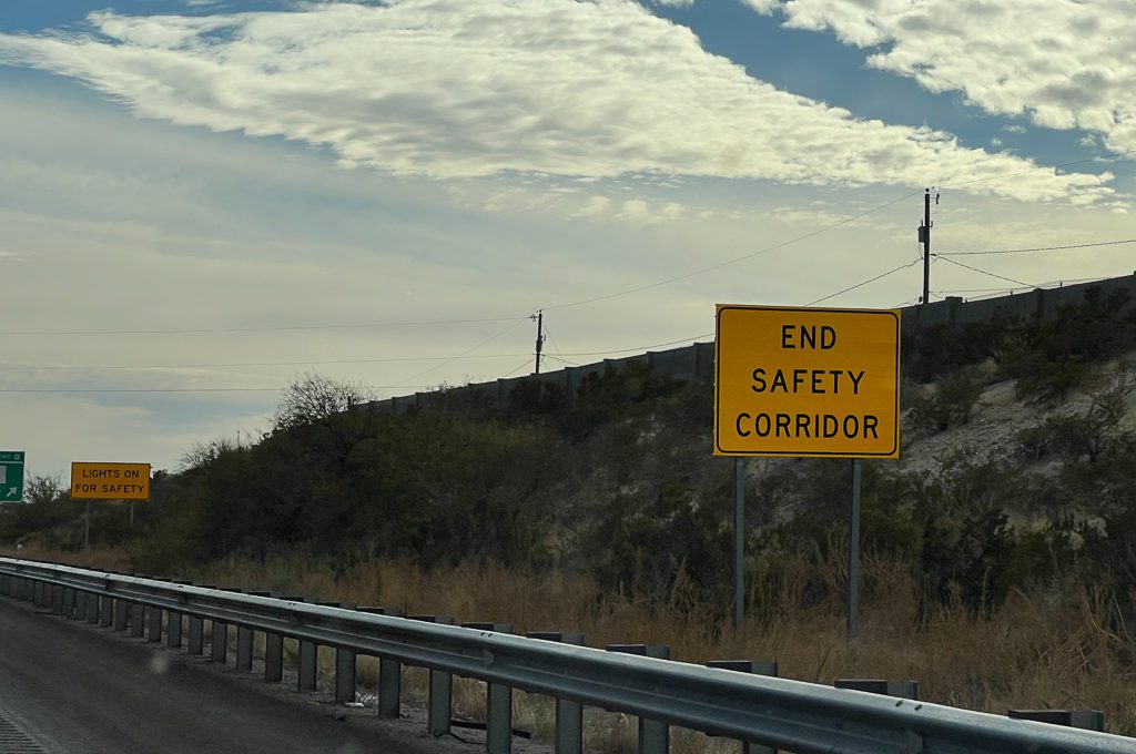 New Mexico Safety Corridor sign