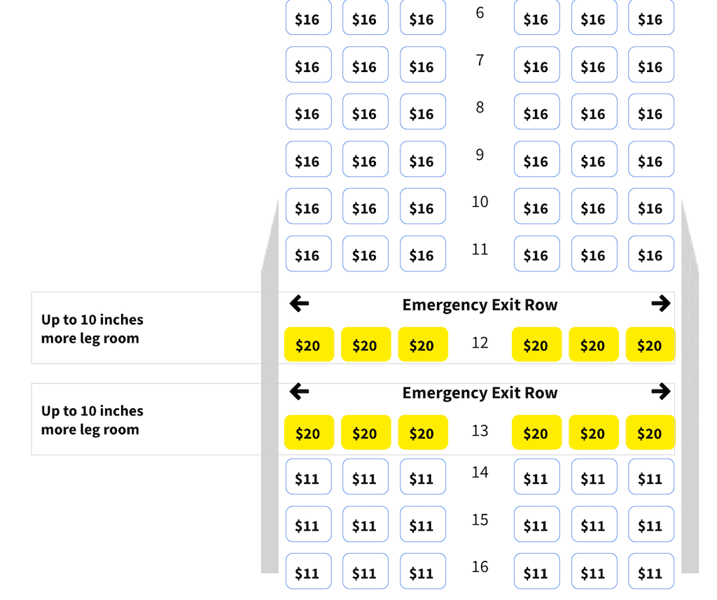 Spirit airlines seat selection fees