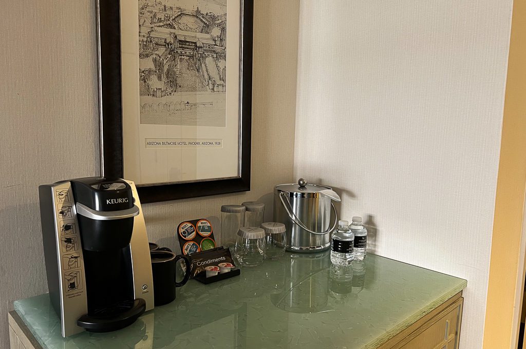 Arizona Biltmore guest room coffee bar