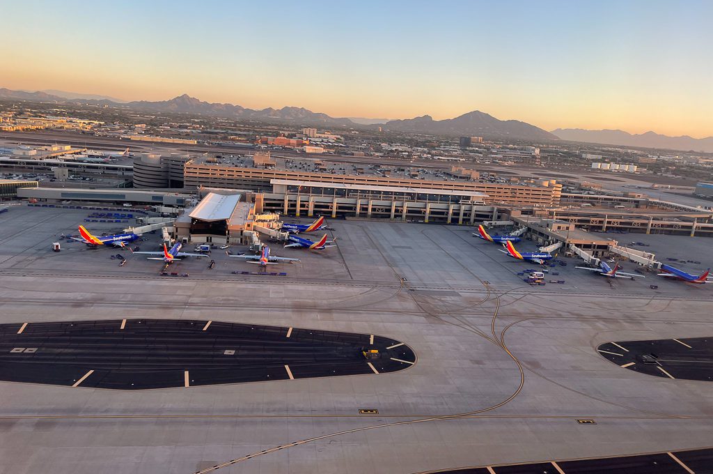 airport with Southwest airplanes