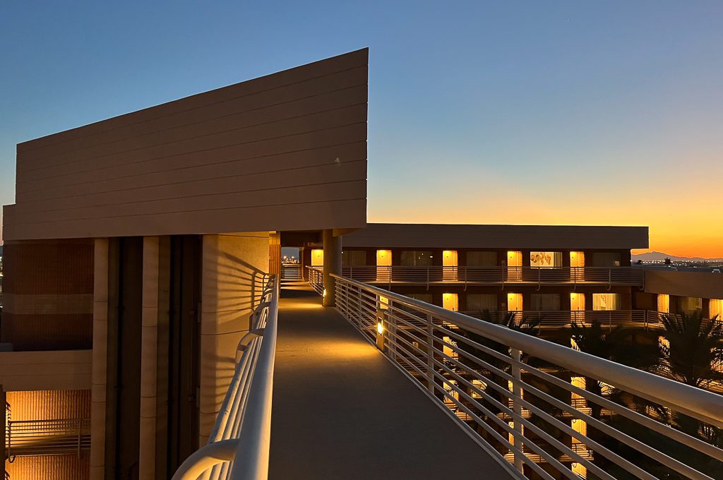 View of the sunset from sixth floor