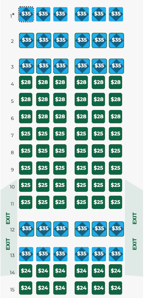 Frontier airline seat map 