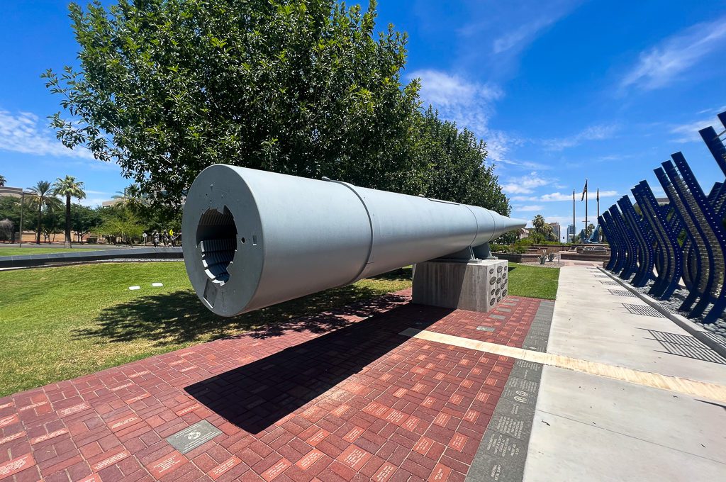 Bolin Memorial Park gun barrel USS Missouri