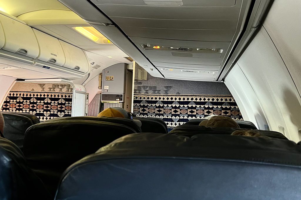 Alaska Airlines first class cabin
