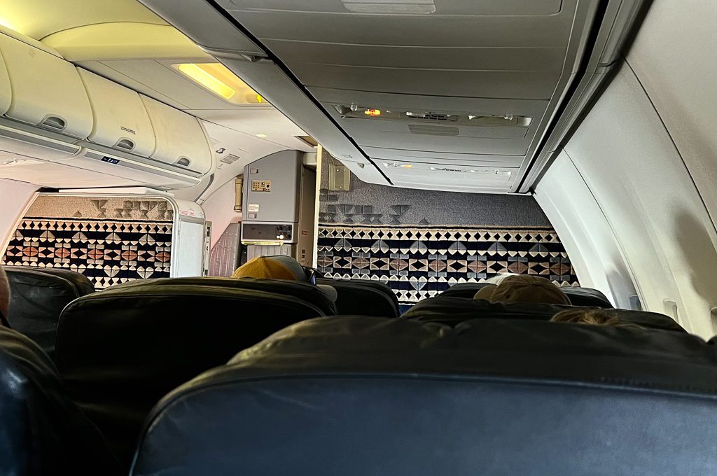 Alaska airlines first class 737-900 MAX cabin