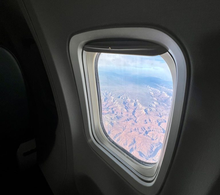 View of Grand Canyon from plane