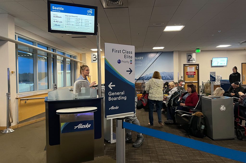 Alaska Airlines boarding