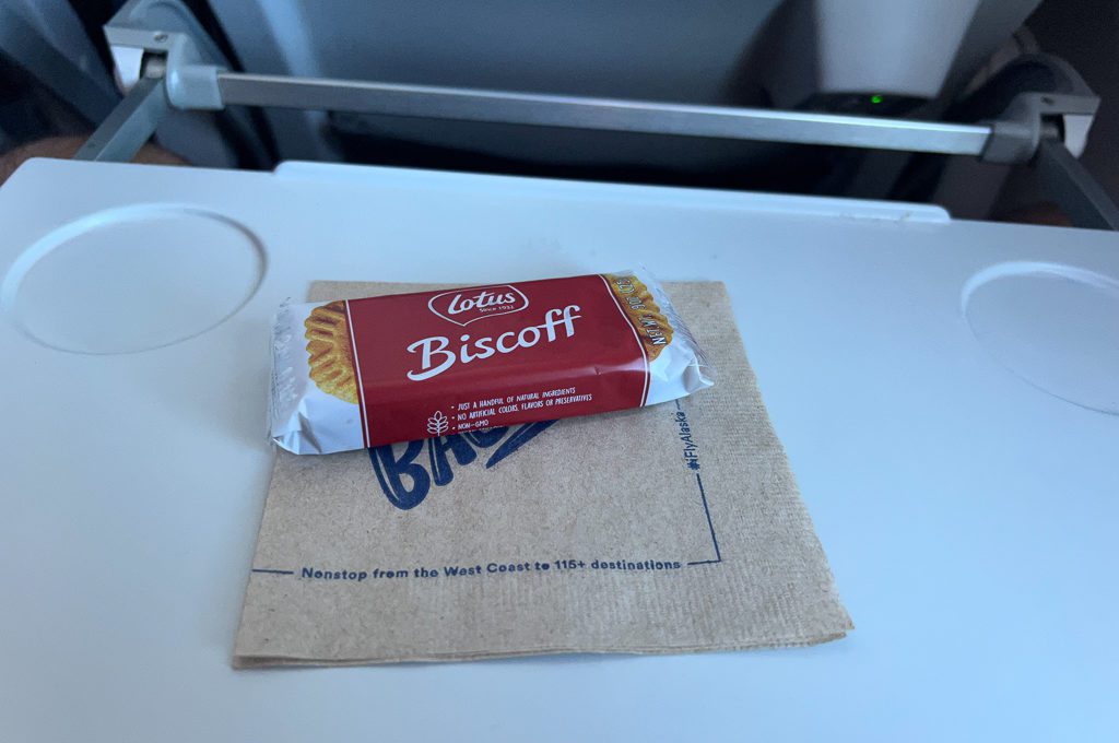 Alaska Airlines Premium Class snack