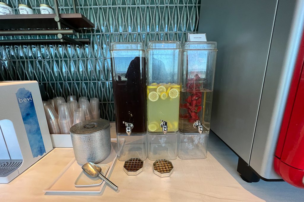 Delta Sky Club LAX infused water station