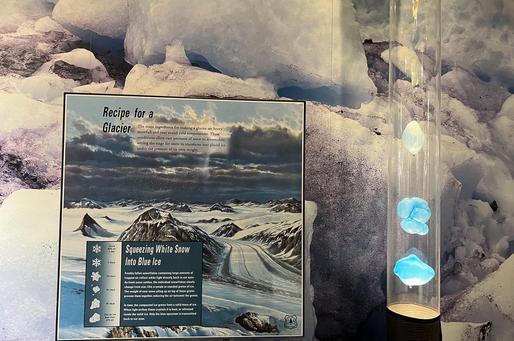 Mendenhall Glacier visitor Center exhibit