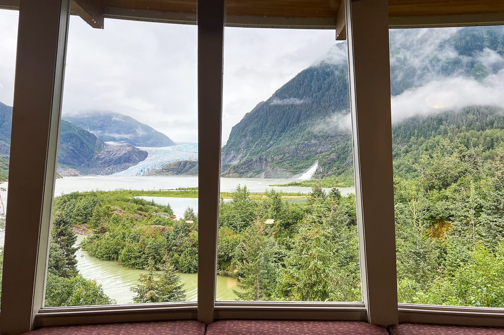 Mendenhall Glacier visitor Center view