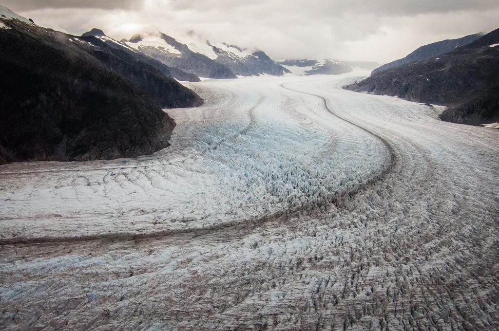 Mendenhall Glacier View from helicopter 