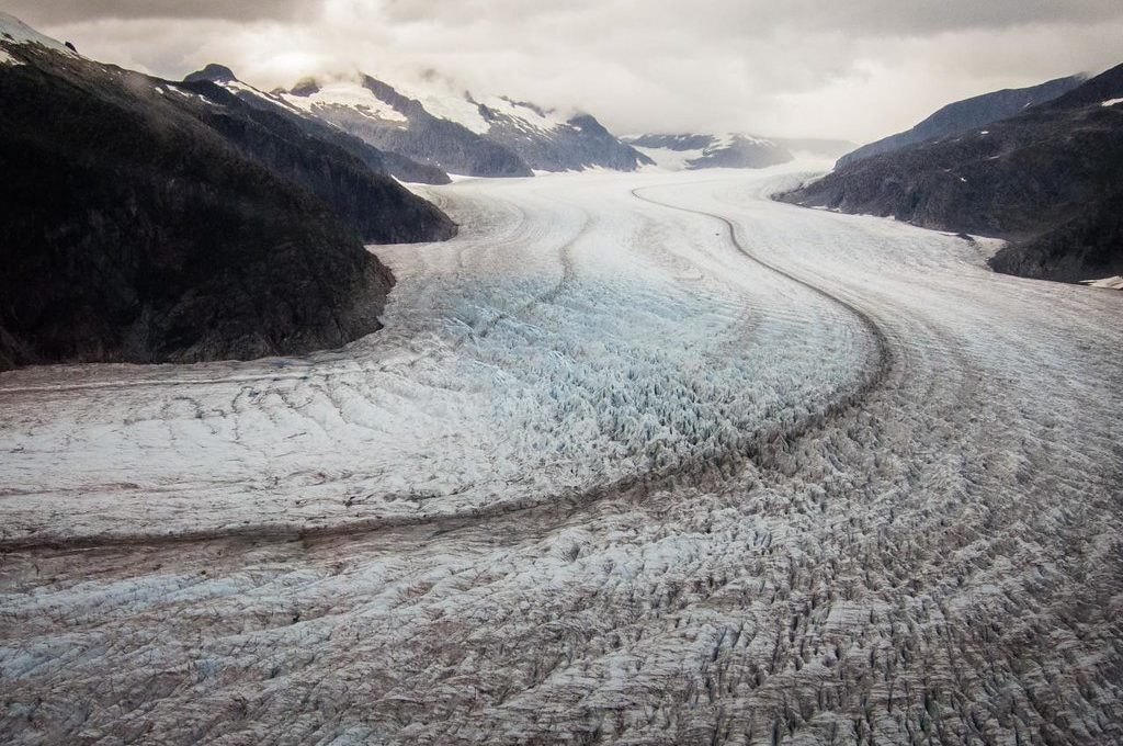 Mendenhall Glacier View from helicopter