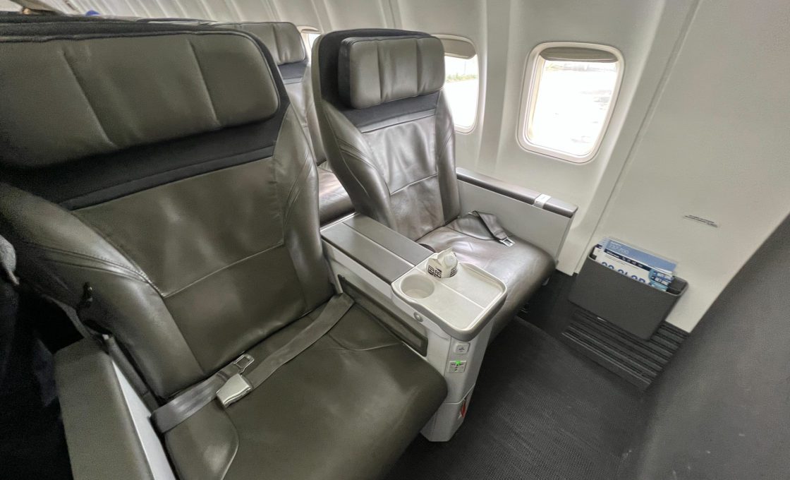 Alaska Airlines first class seat new