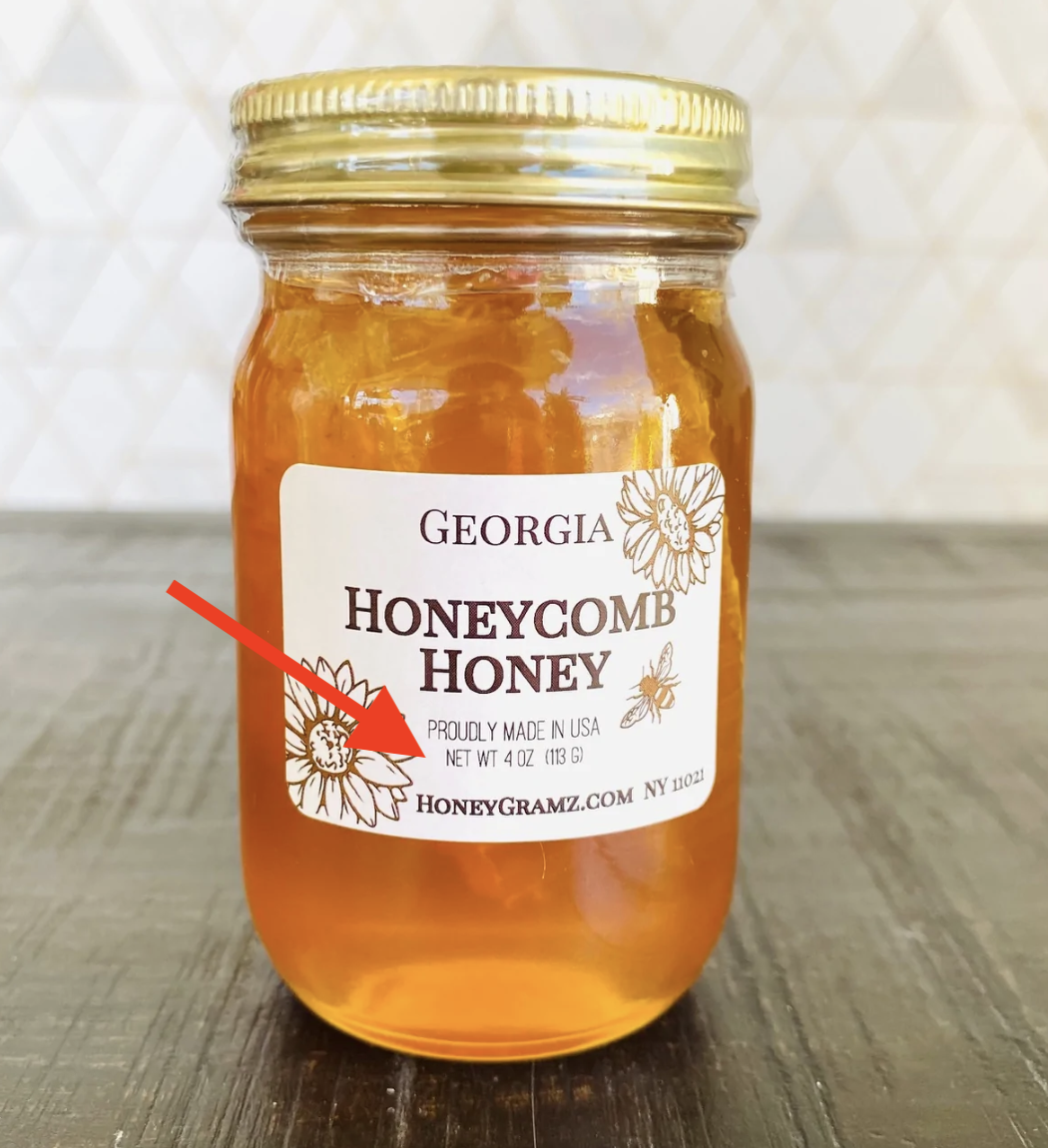 honey with net weight