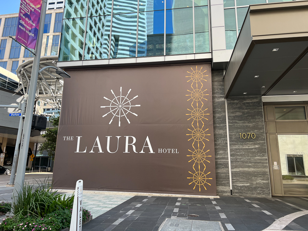 Entrance of The Laura Hotel.