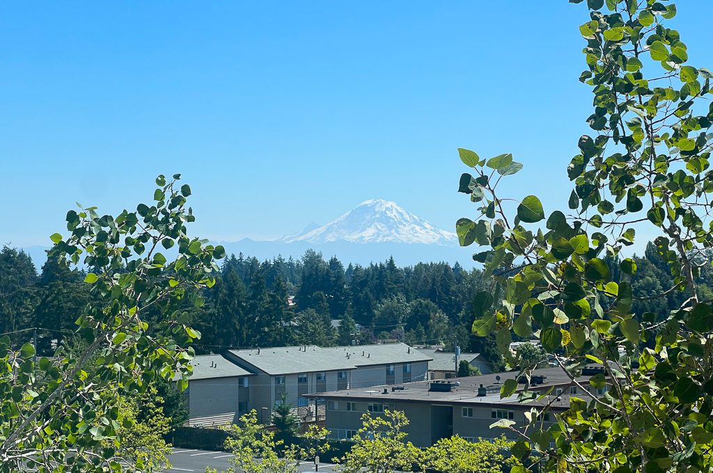 Marriott Seattle Airport view mount rainier