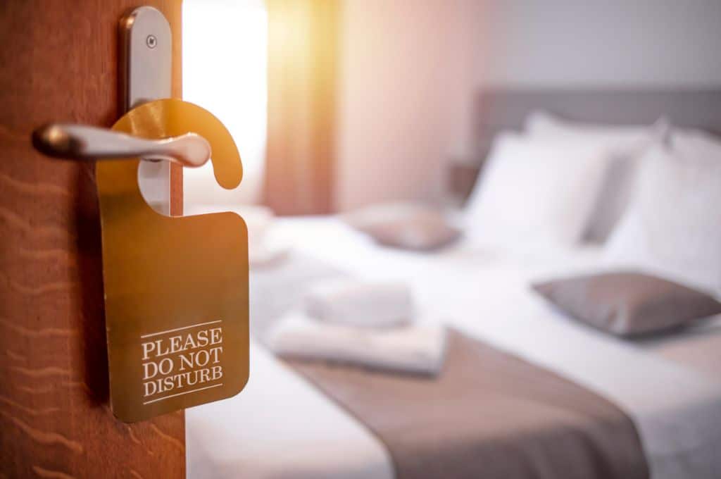 please do not disturb sign hotel