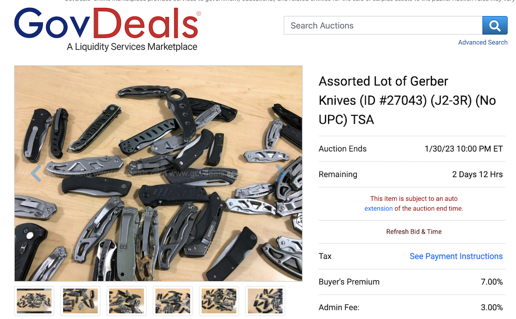 GovDeals screen