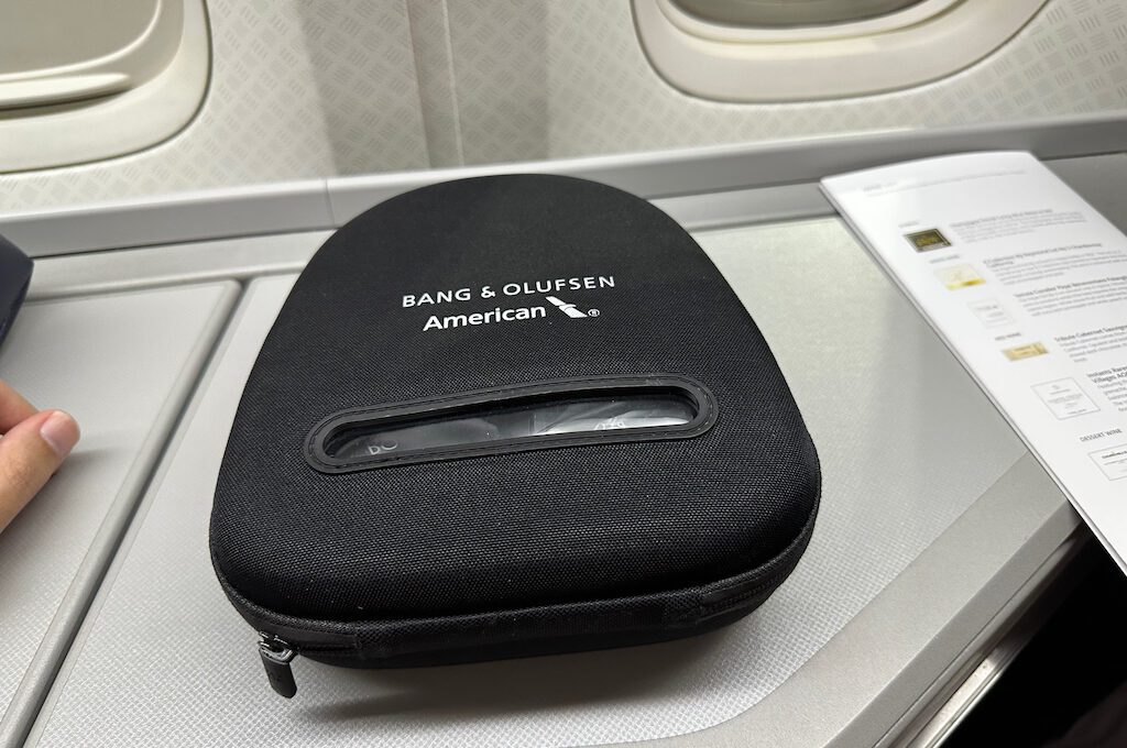 American Airlines 777-200 Business Class headphones