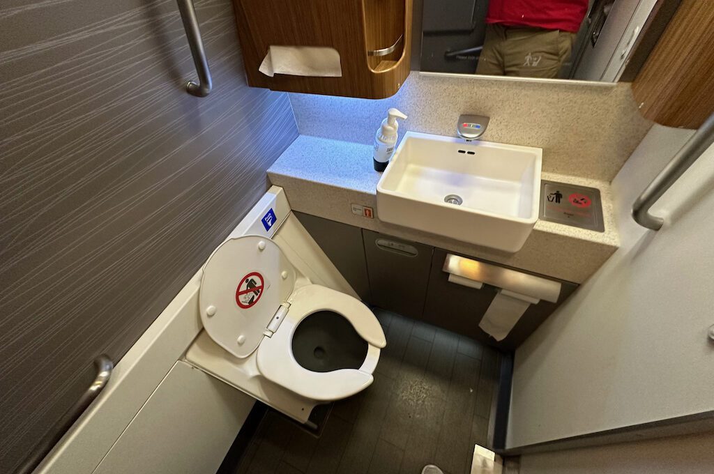 American Airlines 777-200 Business Class lavatory
