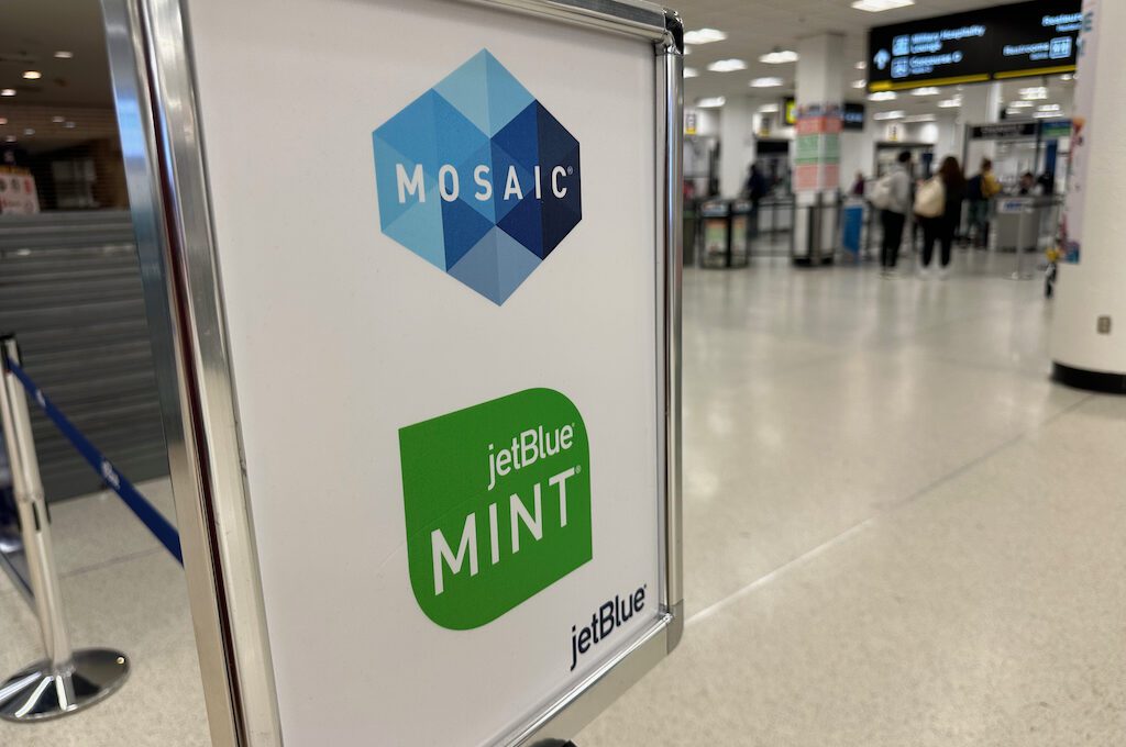 JetBlue Mosaic Mint check-in