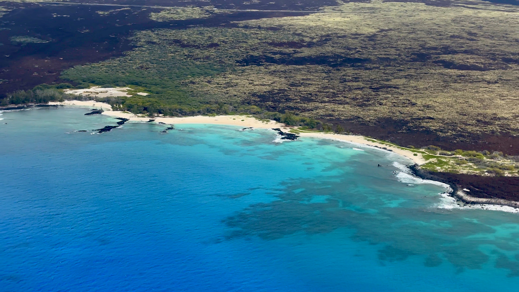 Makalawena Beach aerial view