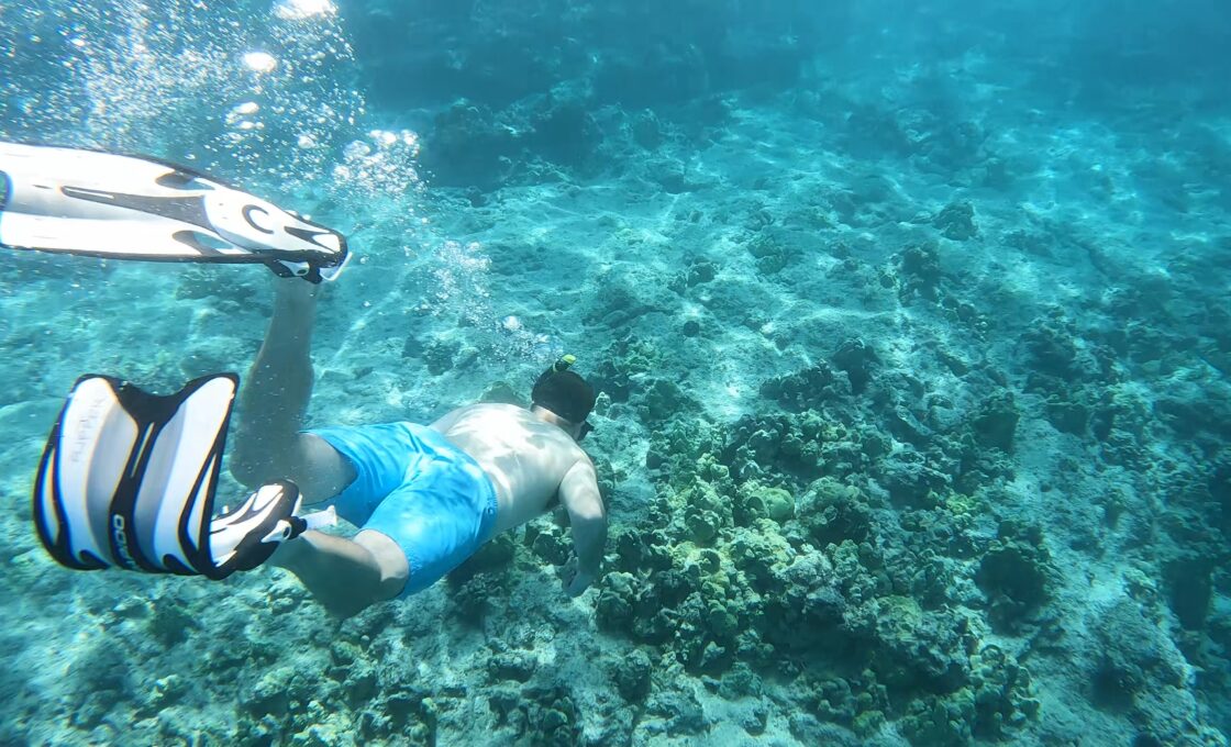Snorkeling at Makalawena Beach