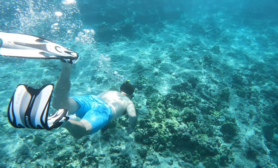 Snorkeling at Makalawena Beach 