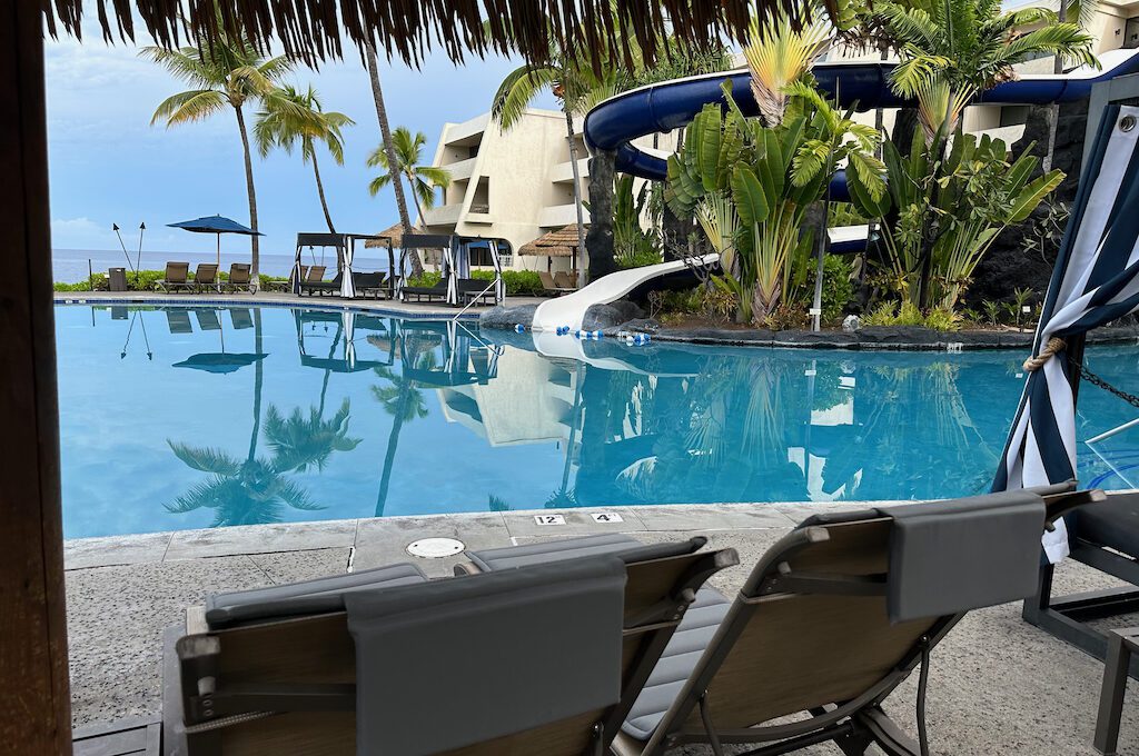 Outrigger Kona Resort pool slide