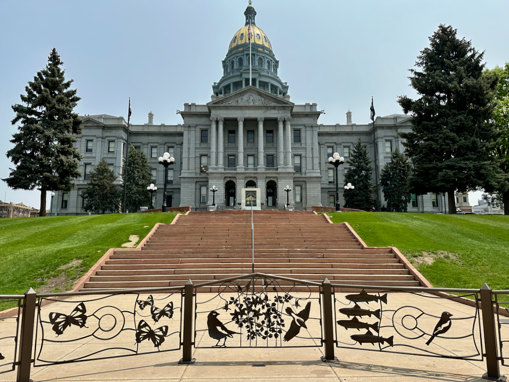 Colorado State Capitol stairs leading to entrance