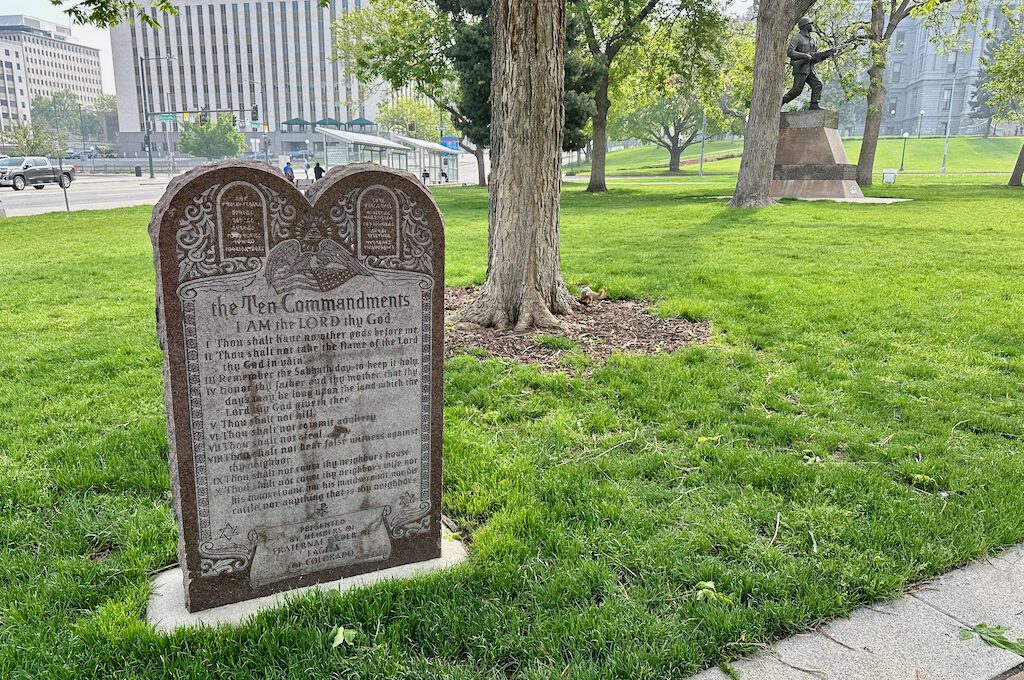 Denver's Civic Center Park 10 Commandments