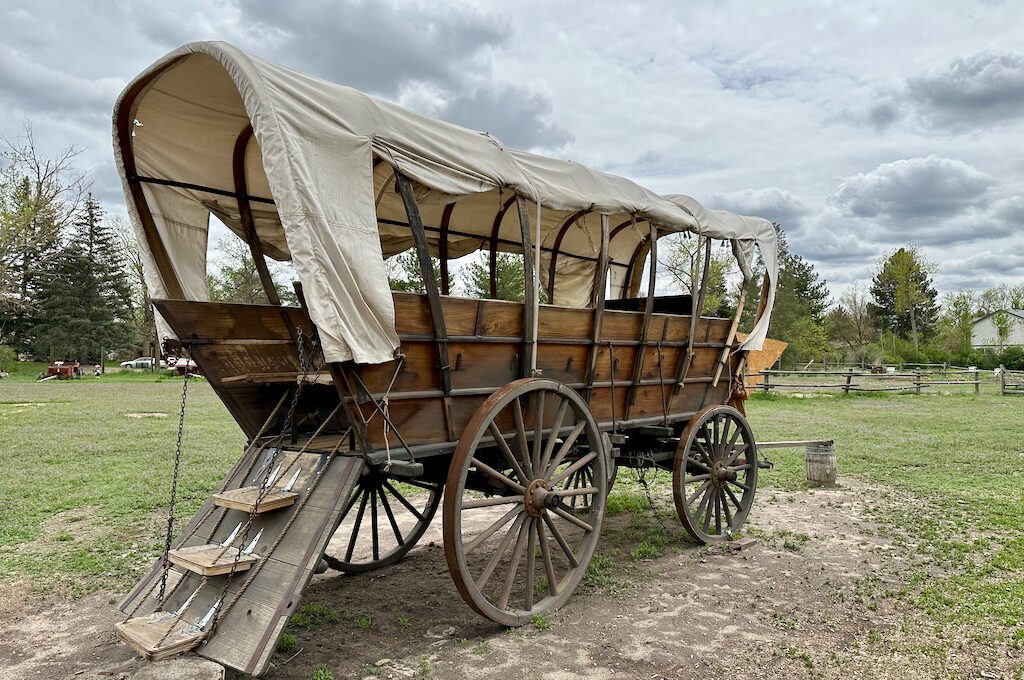 Four Mile Historic Park covered wagon