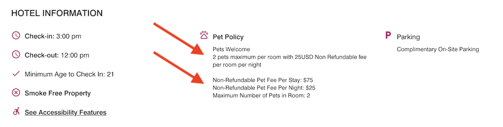 Marriott pet policy