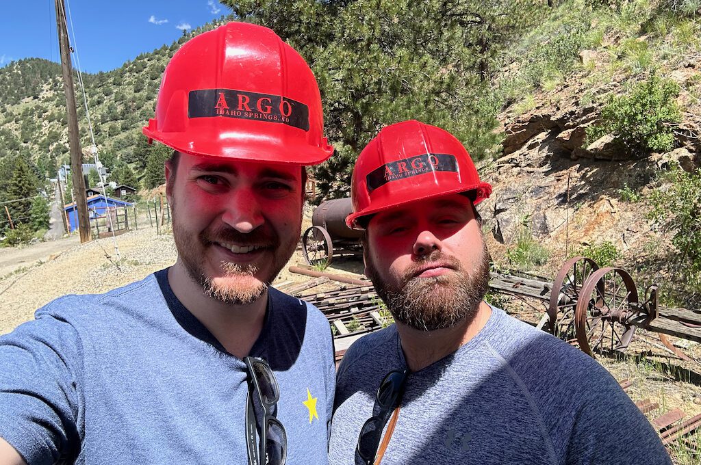 Argo Mill Tour men in hard hats