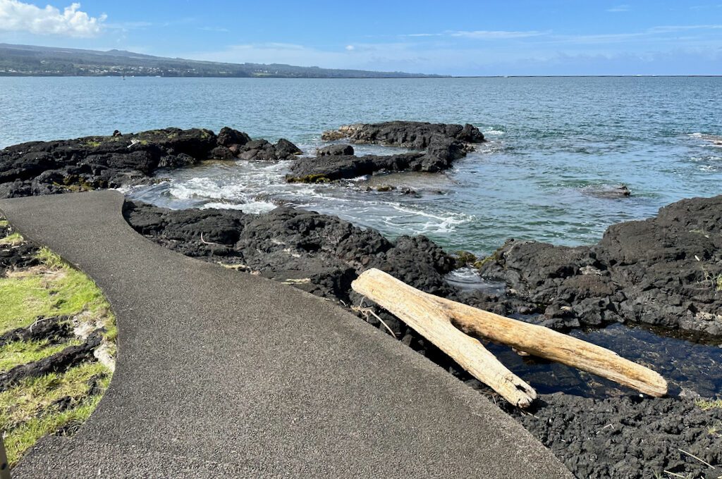 Pathway leading to ocean at Hilton DoubleTree Hilo