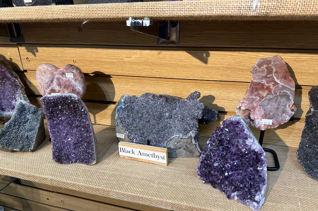 Ore Cart Rock Shop Black amethyst