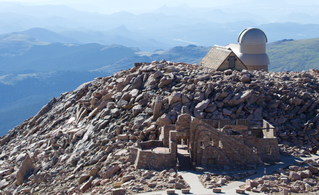 Mount Evans Scenic byway summit crest house observatory