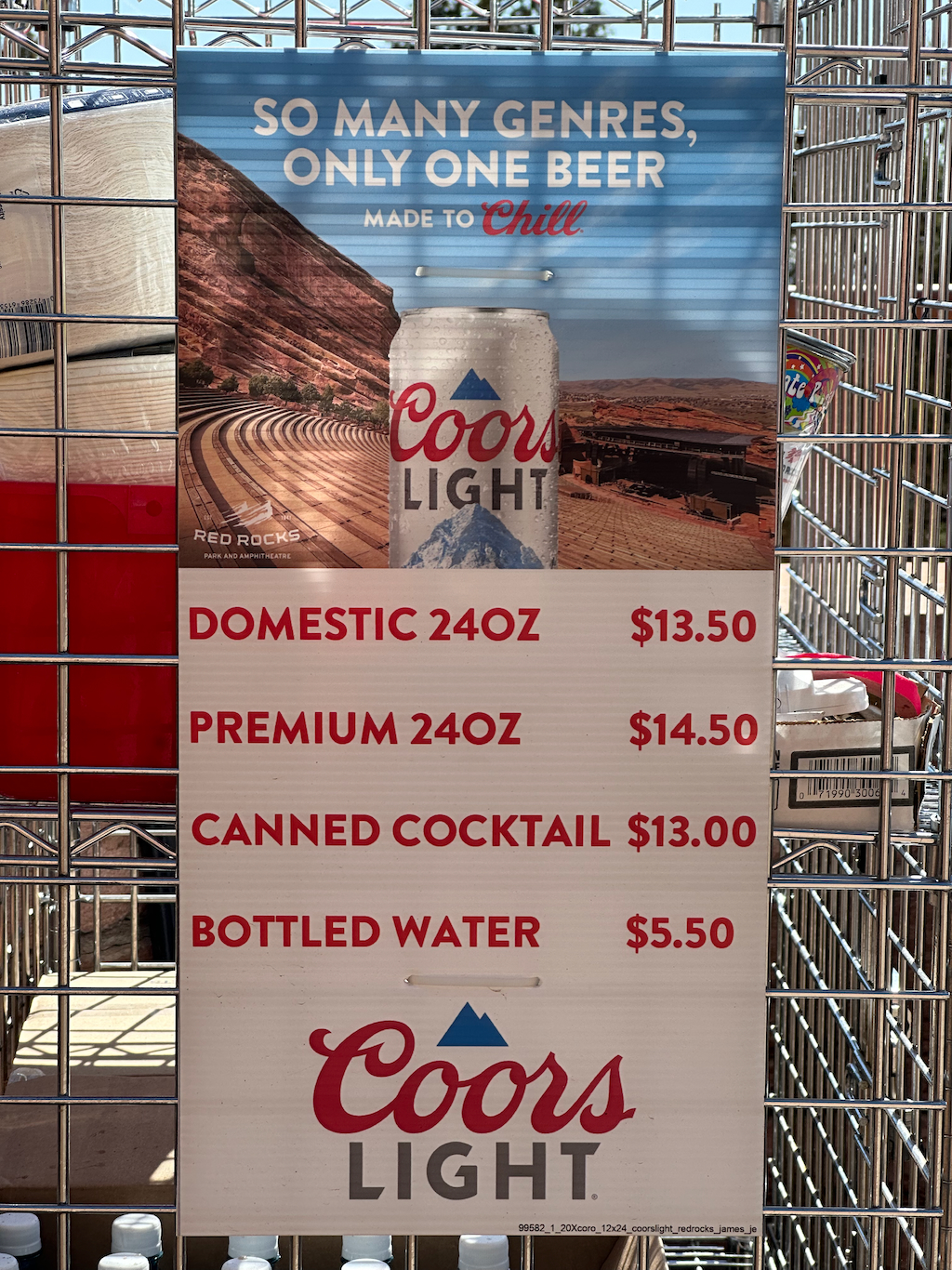 Red Rocks Amphitheater beer pricing