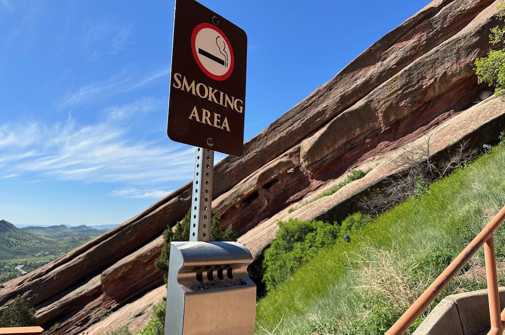 Red Rocks Amphitheater smoking