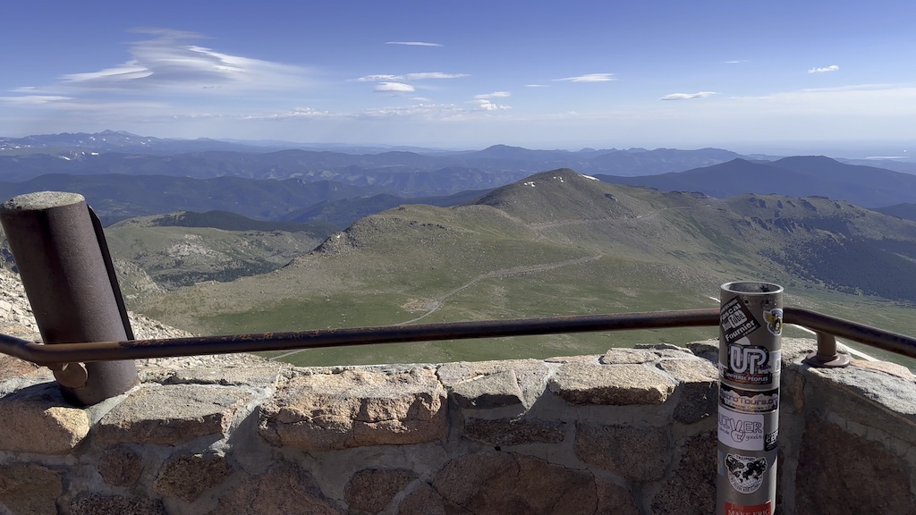 Mount Evans Scenic byway summit crest house view
