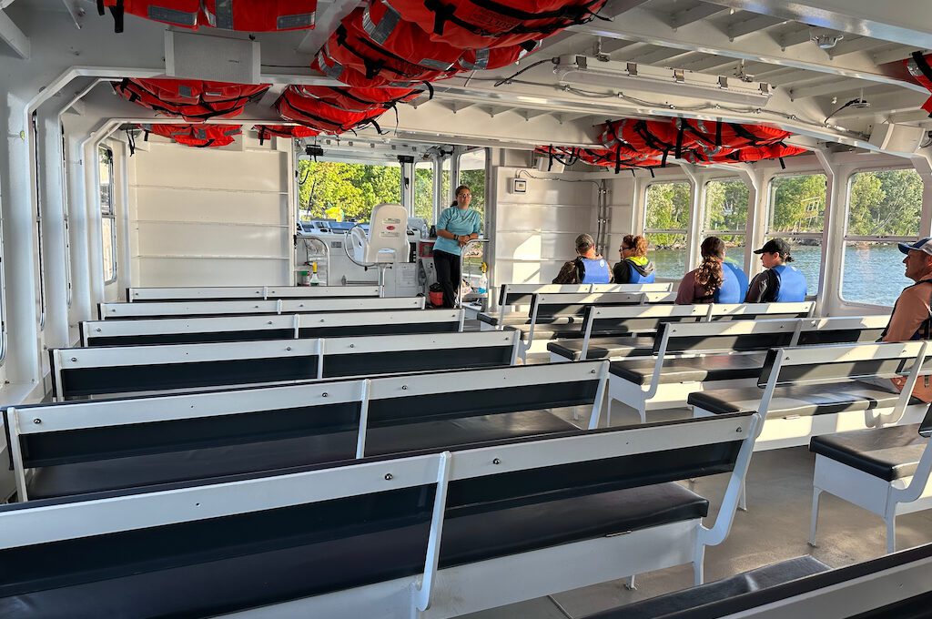 Pictured Rocks National Lakeshore kayaking boat cabin